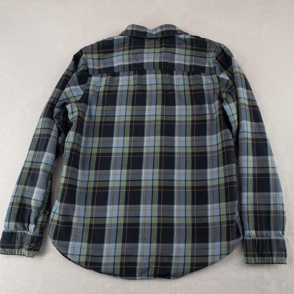 L.L. Bean Flannel Shirt Womens Small Blue Plaid - Picture 10 of 14
